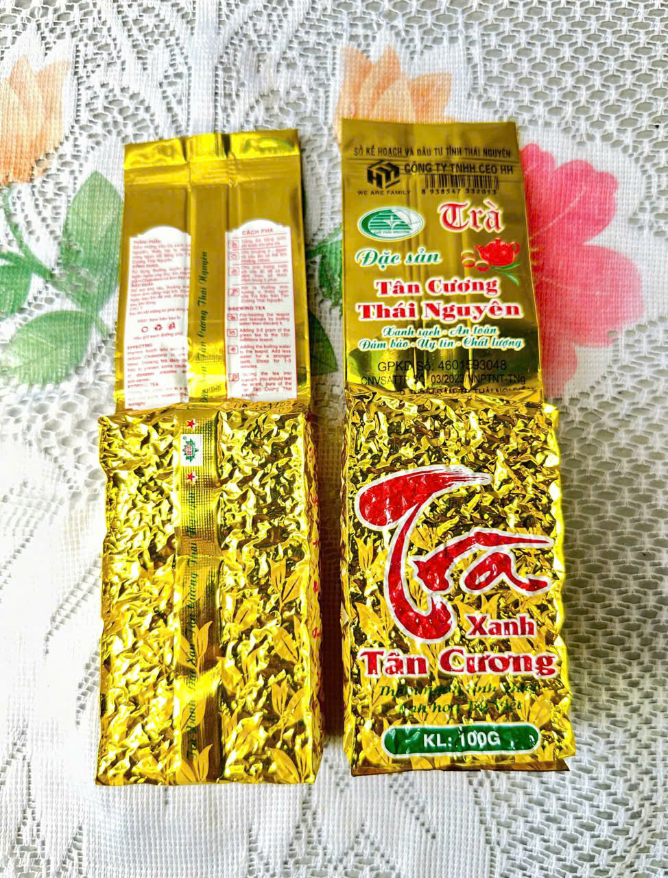 Trà Xanh Thái Nguyên - Gói Vàng 100gr/200gr/500gr