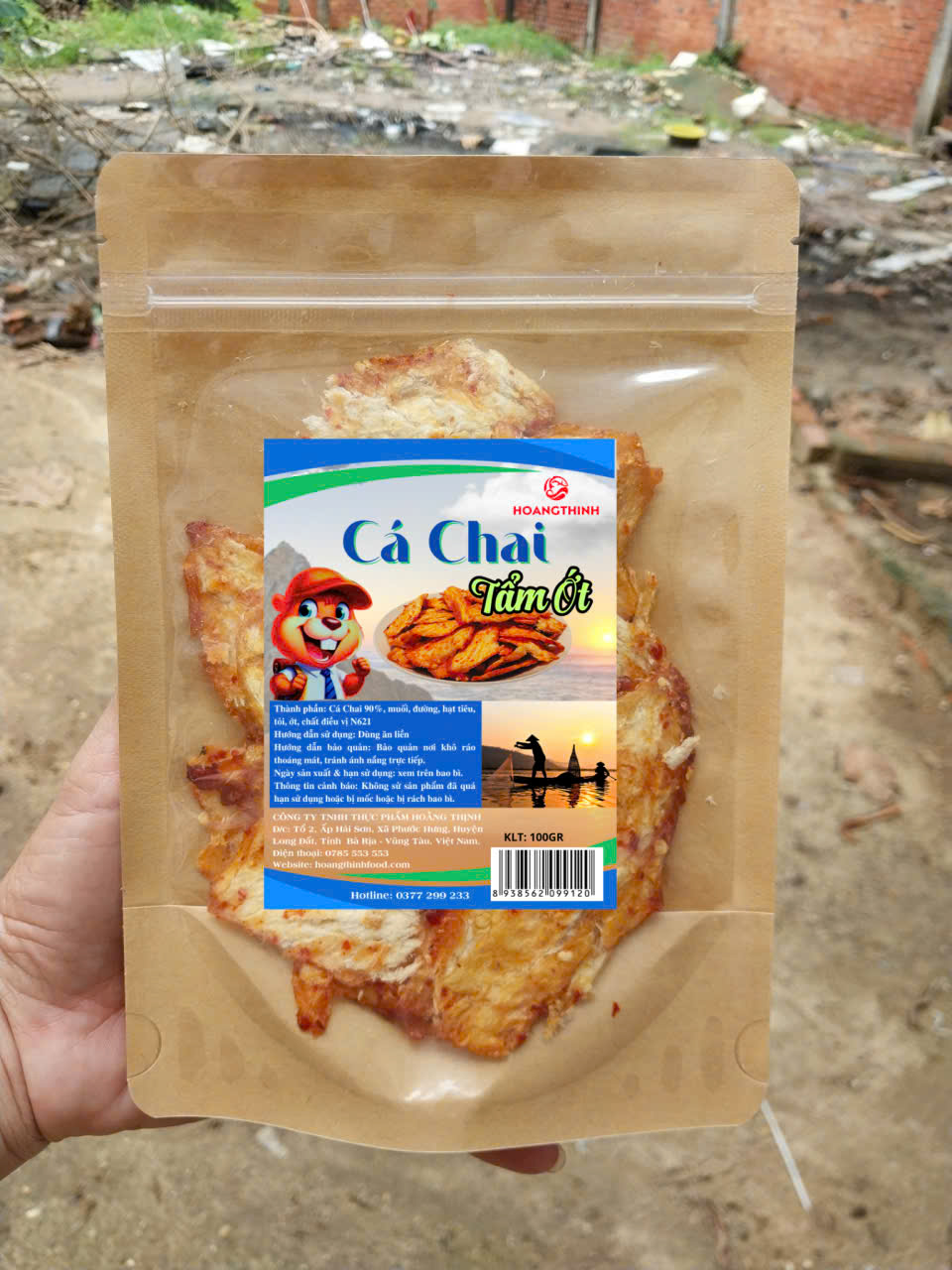 Cá Chai Tẩm Ớt 100gr * 10 Gói