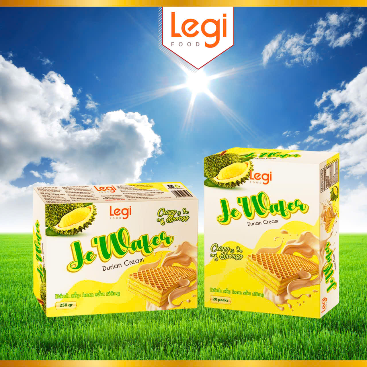 Bánh Xốp Kem SẦU RIÊNG 250gram