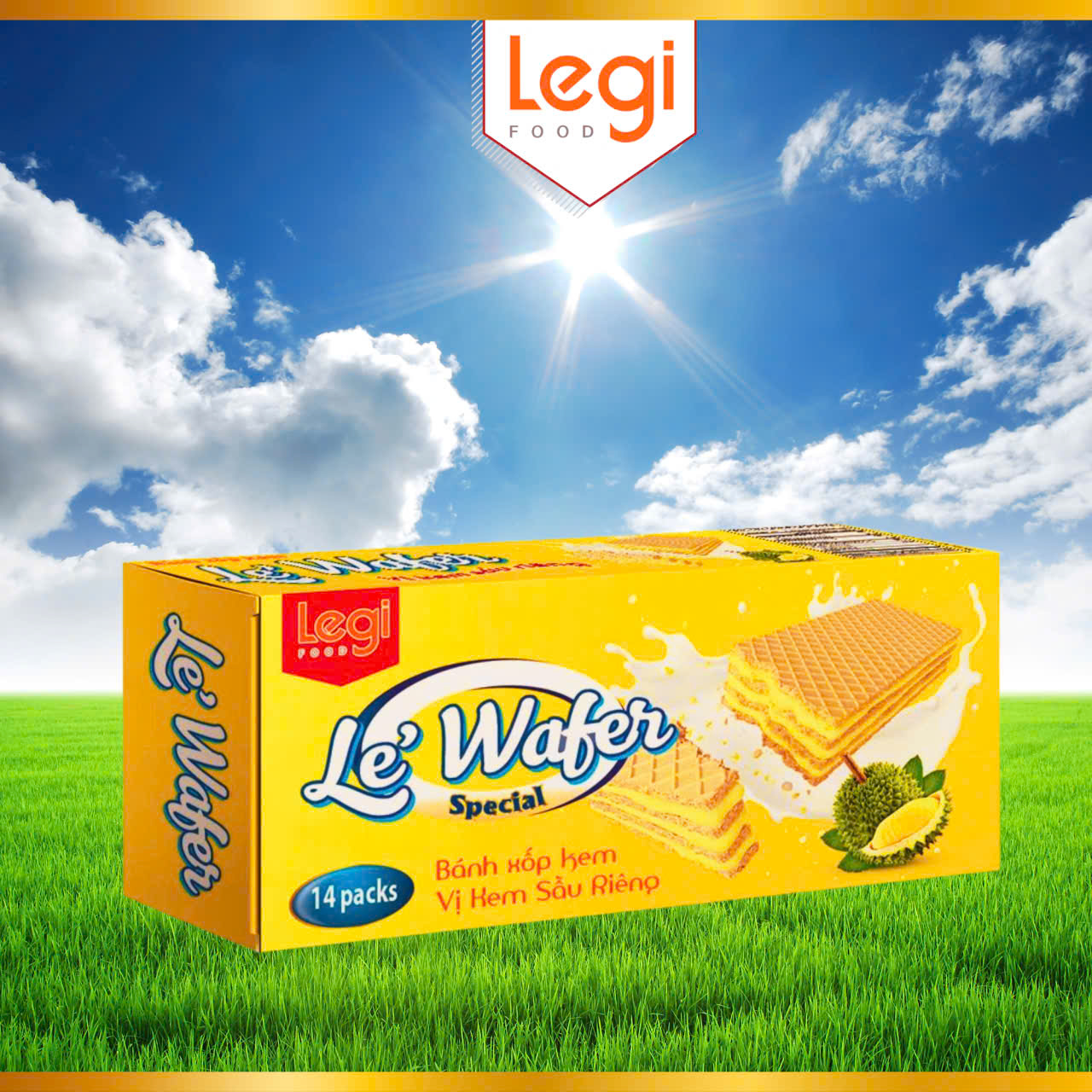 Bánh Xốp Kem SẦU RIÊNH 14 Packs