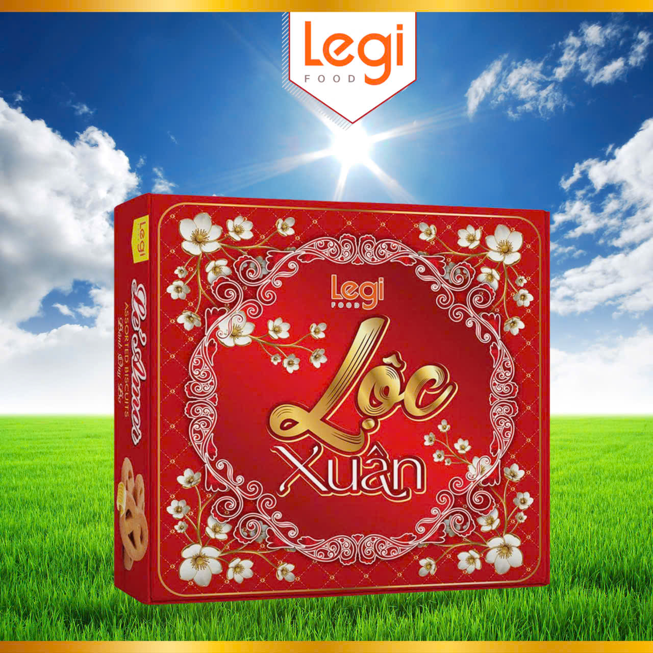 Hộp vuông - ĐỎ LỘC XUÂN 250gram