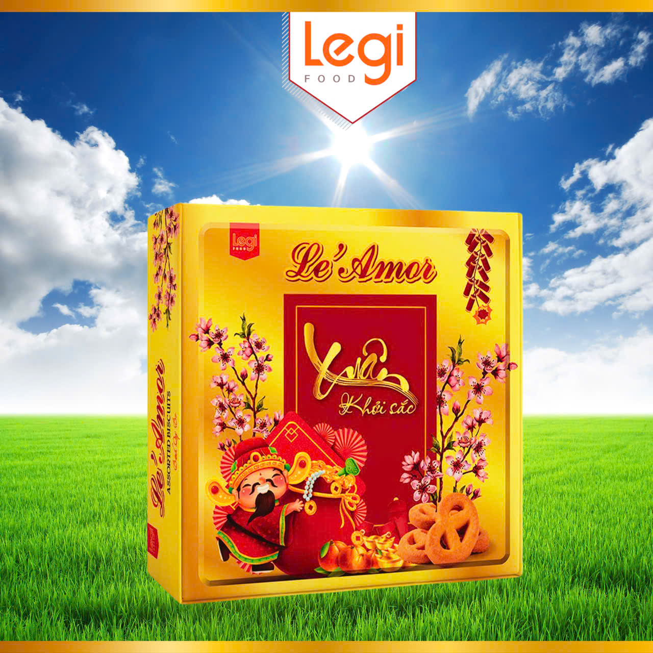 Hộp vuông-VÀNG XUÂN KHỞI SẮC 250gram